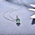wholesale 925 Sterling Silver Green Moss Agate Pendant Necklace for Women-0-1
