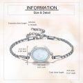wholesale Sterling Silver Opal & Zircon Urn Bracelet for Keepsakes, Oval Halo Jewelry Gift for Women-0-2