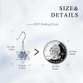 wholesale 925 Sterling Silver Star of David Snowflake Drop Earrings Abalone Shell s for Her-0-3
