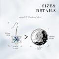 wholesale 925 Sterling Silver Star of David Snowflake Drop Earrings Abalone Shell s for Her-0-3