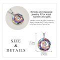 wholesale 925 Sterling Silver Girl Hugging Cat Rose Gold Rainbow Crystal Pendant Necklace-0-4