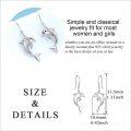wholesale 925 Sterling Silver Dolphin Drop Earrings for Women and Girls-0-2