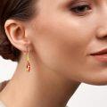 wholesale 925 Sterling Silver Red Enamel Drop Dangle Hook Earrings for Women Girls-0-3