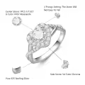 TOUPOP 18K Gold Plated Sterling Silver Moissanite Rings-0-1