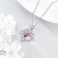 wholesale 925 Sterling Silver Red and White Enamel Koi Fish Pendant Necklace for Women-0-4