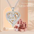 wholesale TOUPOP Heart Knot Necklace For Lady Heart Necklace 925 Silver Topaz Pendant November Gift For Women Jewellery For Women Sister Wife Mom Girlfriend Birthday Valentine's Mother's Day Christmas Gift -0-2