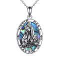 wholesale 925 Sterling Silver Virgin Mary Medal Pendant Necklace with Abalone Shell and Crosses for Women Catholic Christian Gifts-0-0