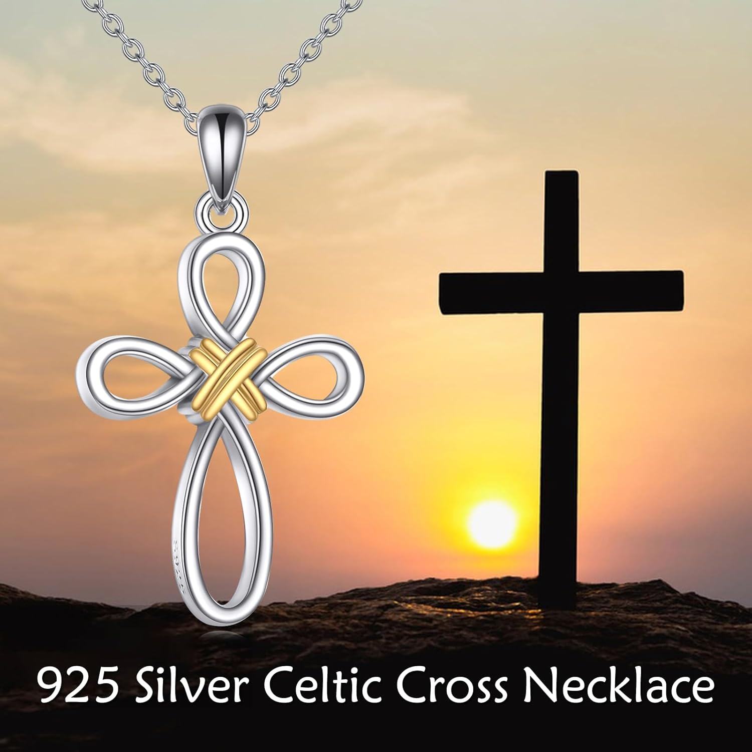 Sterling Silver Turquoise Moonstone Moss Agate Larimar Cross Necklace for Women-0-5