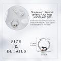 wholesale 925 Sterling Silver Penguin Charm Hoop Earrings - Adorable Animal  for Her-0-1