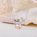 wholesale 925 Sterling Silver Sloth Charm Necklace - Cute Animal s for Her Him-0-2