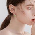 wholesale 925 Sterling Silver Heart Dangle Earrings Wholesale Yellow Cubic Zirconia-0-4