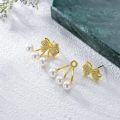 wholesale 925 Sterling Silver Bow and Pearls Stud Earrings for Women & Teen Girls-0-3