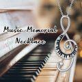 wholesale 925 Sterling Silver Treble Clef Musical Note Keepsake Memorial Urn Necklace with Funnel and Fill Tool Set - 3D Engraved Charm Pendant for Ashes or Hair Memorials-0-1