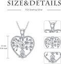 wholesale 925 Sterling Silver Moissanite Heart Tree of Life Pendant Necklace for Women Mothers Day Gift-0-1
