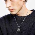 wholesale 925 Sterling Silver Star of David with Lion Head and Celtic Knot Design Men's Pendant Necklace-0-3