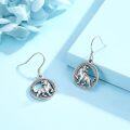 wholesale 925 Sterling Silver Tiger Chinese Zodiac Drop Earrings - Vintage Style Jewellery Gift for Her-0-3