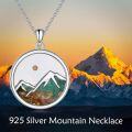 wholesale 925 Sterling Silver Mountain Pendant Necklace with Mustard Seed and Stones Christian Faith s for Women Girls-0-5