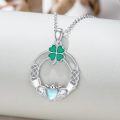 wholesale 925 Sterling Silver Claddagh Clover Heart Celtic Knot Pendant Irish Jewelry-0-2
