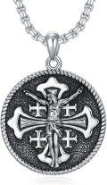 wholesale 925 Sterling Silver Crucifix Pendant Cross Jesus Christ Religious Jewelry Necklaces for Men & Women -0-0