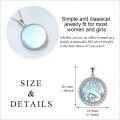 wholesale 925 Sterling Silver Polar Bear Moonstone Celtic Knot Pendant Necklace for Women-0-4