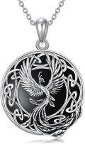wholesale Sterling Silver Celtic Phoenix Pendant Necklace Valentine s Day Gifts for Her-0-5
