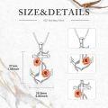 wholesale 925 Sterling Silver Anchor Rose Garnet & Topaz Pendant Necklace for Women Gifts-0-5
