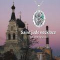 wholesale 925 Sterling Silver Oval St Jude Thaddeus Pray for Us Medal Pendant Necklace w/ Abalone Shell Stone-0-5