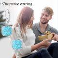 wholesale 925 Sterling Silver Drop Earrings Square Cut Blue Flash Labradorite Platinum Plated-0-9