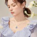 wholesale 925 Sterling Silver Blue Moonstone Dragonfly Pendant Necklaces for Women 925 s-0-5
