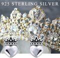 wholesale 925 Sterling Silver Crystal Crown Heart Stud Earrings - Gifts for Daughters & Granddaughters-0-5