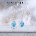 wholesale 925 Sterling Silver Orange Fire Opal Butterfly Drop Earrings-0-9
