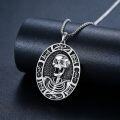 wholesale 925 Sterling Silver Gothic Skull Pendant Necklace for Men Women -0-1