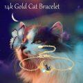 wholesale 14K Gold Moon Cat Charm Rainbow Moonstone Bracelet for Women Girls-0-5