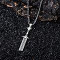 wholesale 925 Sterling Silver Celtic Knotwork Sword Dagger Pendant Necklace for Men-0-2