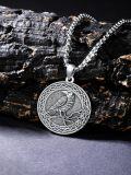 wholesale 925 Sterling Silver Raven Pendant Necklace  Celtic Knot Design Gothic Jewelry for Men & Women-0-2