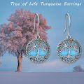 wholesale Sterling Silver Tree of Life Dangle Earrings for Women Girls Jewelry Gifts-0-12