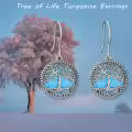 wholesale 925 Sterling Silver Abalone Shell Tree of Life Drop Earrings Wholesale for Women and Girls-0-12