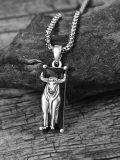 wholesale 925 Sterling Silver Bull Pendant with Black Cubic Zirconia Chain for Men Women  45cm Length-0-1