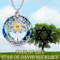 wholesale TOUPOP Tree Of Life Necklace Sterling Silver Celtic Knot Tree Pendant Blue Crystal Jewelry Christmas Gifts For Women Men -0-2