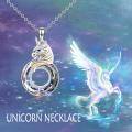wholesale 925 Sterling Silver Unicorn Pendant Necklace Wholesale With Crystal-0-8