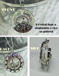 wholesale 925 Sterling Silver Round Mountain Crystal Pendant Necklaces for Women - Religious Gifts Jewelry (Mustard Seed)-0-2
