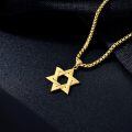 wholesale 925 Sterling Silver Star of David Pendant for Men's Jewelry Necklaces Gold Tone Chain 3D Design Minimalist Style Gift Idea-0-3