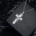 wholesale 925 Sterling Silver Basketball Cross Pendant Sports Fan Necklace-0-2