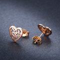 wholesale Rose Gold 925 Sterling Silver Tree of Life Heart Stud Earrings for Women - Hypoallergenic s-0-1