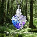 wholesale TOUPOP Heart Tree Of Life Urn Necklace For Ashes 925 Sterling Silver Cremation Jewelry Crystal With Funnel Filler Memorial Mothers Day Gifts For Women Mom Sister Friend -0-3