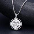 wholesale Sterling Silver Stone Zodiac Necklace 12 Constellation Horoscope Pendant-0-33