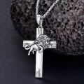 wholesale Sterling Silver Cross Pendant Necklace for Women Men Religious Jewelry Gift for Christmas Birthday Mothers Day-0-7