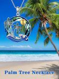 TOUPOP Sterling Silver Crystal Ocean Palm Tree Wave Pendant Necklace-0-4
