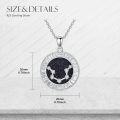 wholesale 925 Sterling Silver Aquarius Zodiac Sign Constellation Pendant Necklace with Cubic Zirconia and Starry Sky Design for Women & Men-0-4