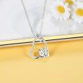 wholesale 925 Sterling Silver Hedgehog Heart Pendant Necklace Animal Jewelry Birthday Gifts for Women-0-1